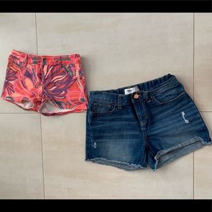 2 denim shorts!
